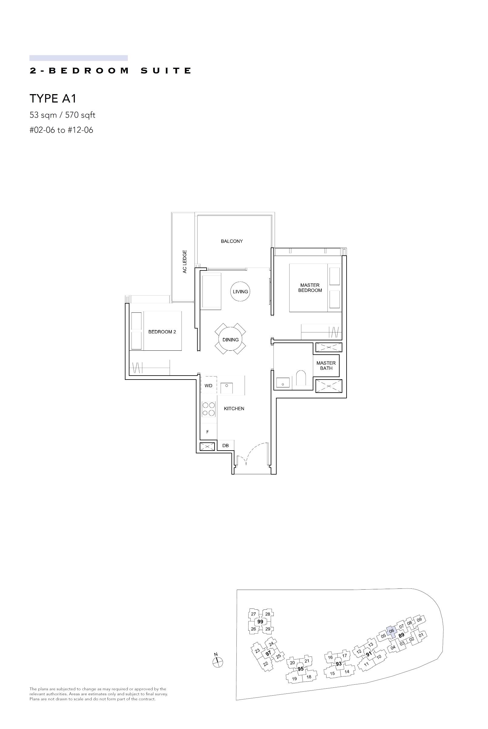 Hyll On Holland 1 Bedroom Floor Plan 1
