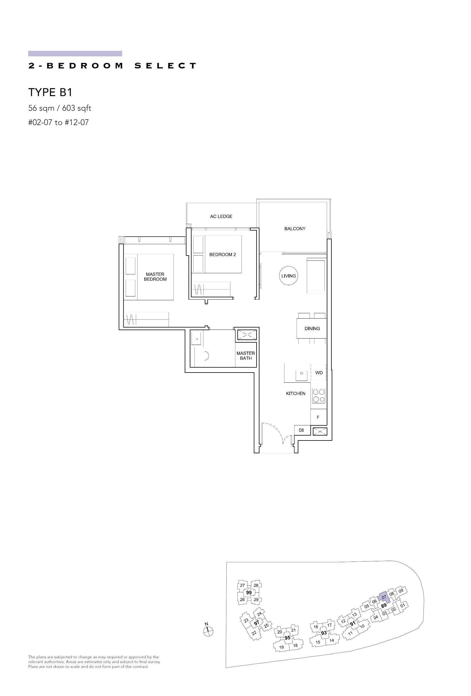 Hyll On Holland 1 Bedroom Floor Plan 2